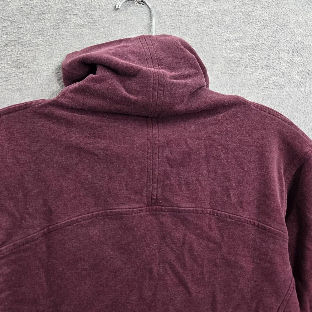 Lululemon Women Sweatshirt 4 Purple Stress Less Hoodie Mock Neck Pocket Pullover